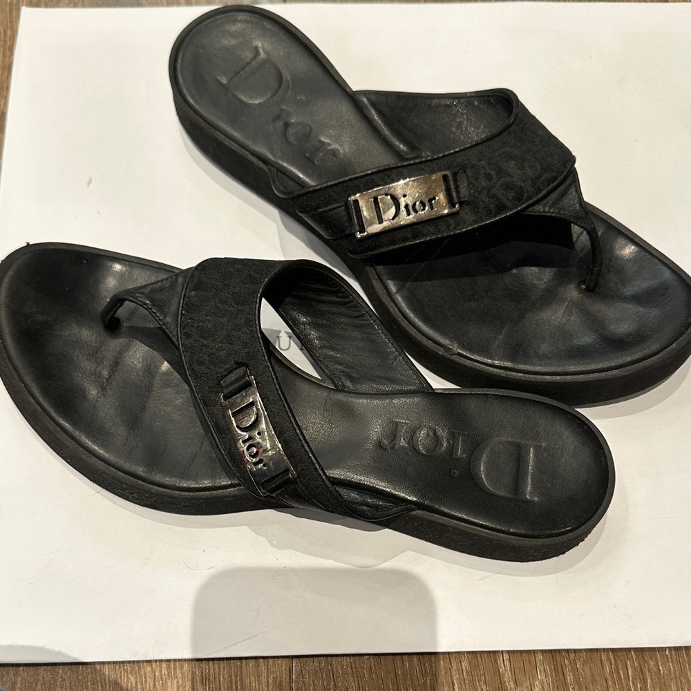 Dior Authentic Women's Black Slide Sandals